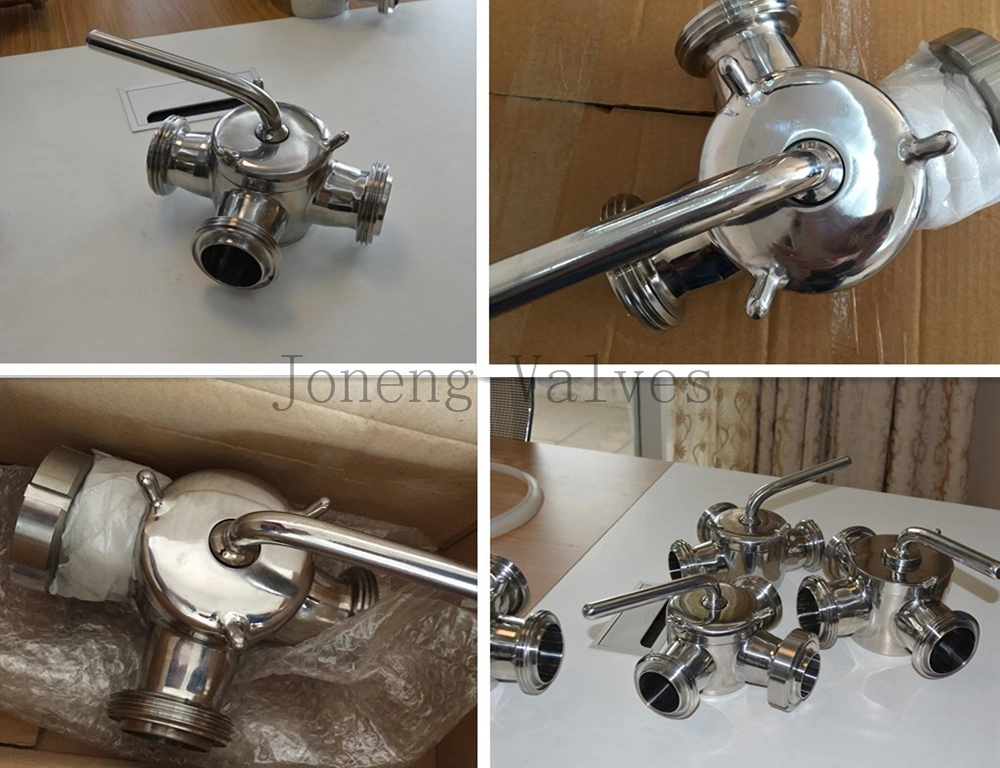 Stainless Steel Sanitary 3 Way Threaded Plug Valve