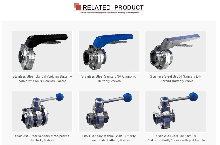 Sanitary Stainless Steel SS304/316L Three-Piece Pneumatic Clamp Ball Valve